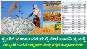 Direct payment system and support price to farmers